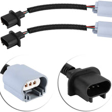 Qiilu 1 Pair H13 9008 Connector Plug Decoder Extension Wire for High/Low Beam Headlights