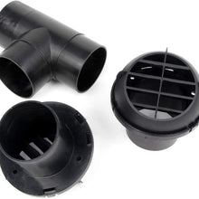 CTCAUTO Pair 75mm Air Pipe Hose Line Heater Vent Outlet with Y Piece Connector For Parking Diesel Heater