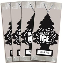 LITTLE TREES Car Air Freshener | Hanging Paper Tree for Home or Car | Black Ice | 6 Pack