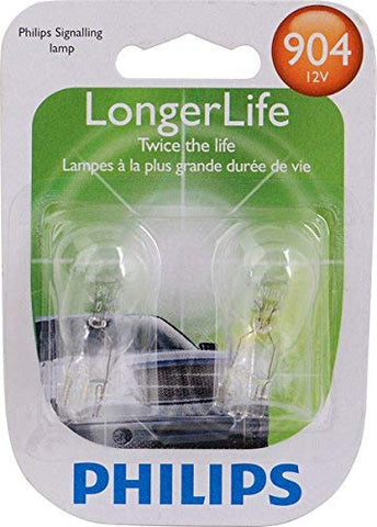 Philips 904 LongerLife Miniature Bulb, 2 Pack