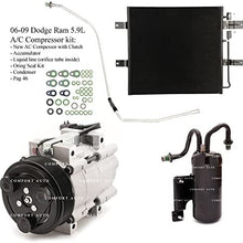 2006 2007 2008 2009 Dodge Ram 2500 3500 5.9L Diesel New A/C AC Compressor kit with Condenser 1 Year Warranty