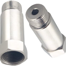 DEWHEL Defouler 2PCS Straight O2 Oxygen Sensor Fitting Bung M18 x 1.5 fits Header and Exhaust Pipes.