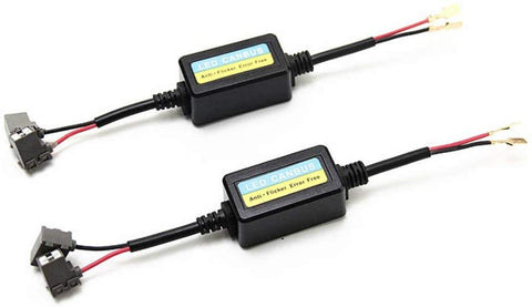 H7 LED Headlight Decoder CAN-BUS EMC Warning Canceller Capacitor Anti-flicker Resistor harness