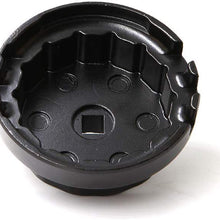 Apeixoto Oil Filter Wrench Cap Removal Tool Fits 64mm Cartridge Housing for Camry Rav4 Highlander Sienna Tundra with 2.5L-5.7L Engine
