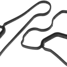 X AUTOHAUX Car Rubber Engine Oil Filter Housing Gasket and Cooler Gasket Kit for BMW