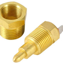 Fan Thermostat Temperature Switch with 3/8" Pipe Thread, 185 to 175 Degree Electric Engine Cooling Fan Thermostat Temperature Sensor Switch, Fits 10" 12" 14" 16" Fan (With Pipe Thread)