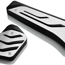 for BMW No Drill Gas Brake Pedal, Jaronx Stainless Steel Anti-Slip at Accelerator Brake Pedal Cover (Fits: BMW 1 3 5 6 7 Series X1 X3 X5 X6 Z4) (Gas+Brake Pedals)