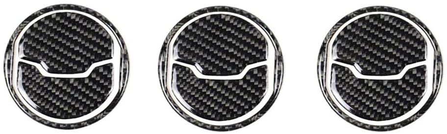 Ancher Carbon Fiber Mid Air Condition Vent Outlet Cover Trim Sticker Fit for Ford Mustang 2015 2016 2017