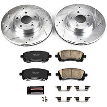 Power Stop K1120 Front Z23 Carbon Fiber Brake Pads with Drilled & Slotted Brake Rotors Kit