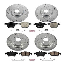 Power Stop K5469 Front and Rear Z23 Carbon Fiber Brake Pads with Drilled & Slotted Brake Rotors Kit