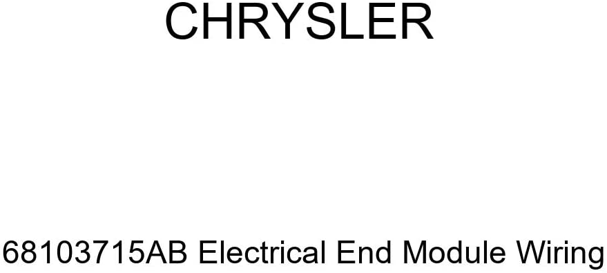 Genuine Chrysler 68103715AB Electrical End Module Wiring