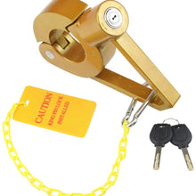 OKLEAD 5th Wheel King Pin Lock Heavy Duty Anti Theft Coupler Lock for Camper Tractor Trailers Rv