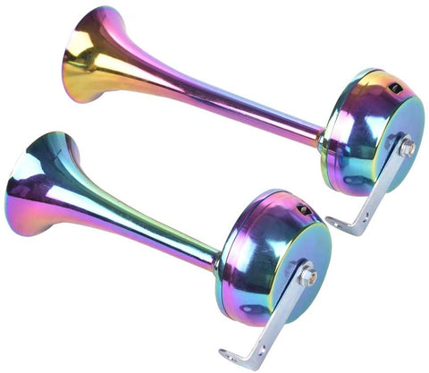 115dB New Model Colorful Rainbow Auto Electric Trumpet Car Horn (Rainbow 24V)