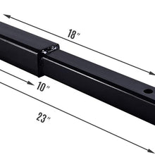Fullwatt 18" Trailer Hitch Extension for 2-Inch Receiver Tube Extender Receiver Extension Tube Extenders 5/8" Pin Hole 4000 LBS Capacity
