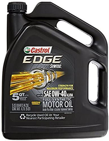 Castrol 03101 EDGE 0W-40 Synthetic Motor Oil - 5 Quart (2)