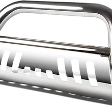 Replacement for Honda Pilot/Ridgeline 3 inches Bumper Push Bull Bar+Removable Skid Plate (Chrome) (Chrome)
