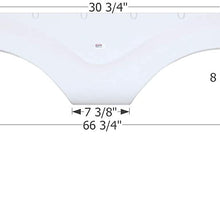 ICON Fender Skirt, Tandem, Cruiser, FS2158, Polar White