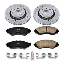 Power Stop K5893 Front Z23 Carbon Fiber Brake Pads with Drilled & Slotted Brake Rotors Kit