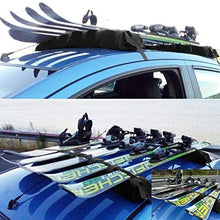 Alfa Gear Universal Extra Long Lightweight Anti-Vibration Roof Rack pad for SUP/Snow Board/Ski Board with Hood Loop and Truck Straps Products Size 37.8"X4.5"X3.1" 2 pcs/Set Black