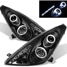 For Toyota Celica Black Bezel Dual Halo Projector DRL LED Headlights Driver/Passenger Replacement Lamps