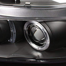 For 06-11 Honda Civic 2DR Coupe Black Bezel Dual Halo Ring Projector Headlights Driver Passenger Lamps