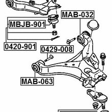 Mr496794 - Arm Bushing (for Front Upper Control Arm) For Mitsubishi - Febest