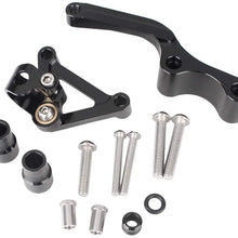 Mallofusa Motorcycle Stabilizer Steering Damper Bracket Mount Holder Kit Compatible for Ducati 696 796 795 Silver