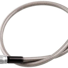 ReFaXi Motorcycle Brake Oil Hose Tube Line Fitting Stainless Steel Universal Brake (Black)