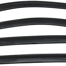 Window Visor Compatible With 2017 Honda CRV | Slim Style Acrylic Smoke Tinted Sun Rain Shade Guard Wind Vent Air Deflector 4Pc by IKON MOTORSPORTS