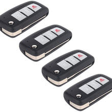 AUTOMUTO 3 Buttons Keyless Key Fob Remote Control Car key Transmitter 4X Replacement fit for Nissan Rogue 14-18  ADP12548301S