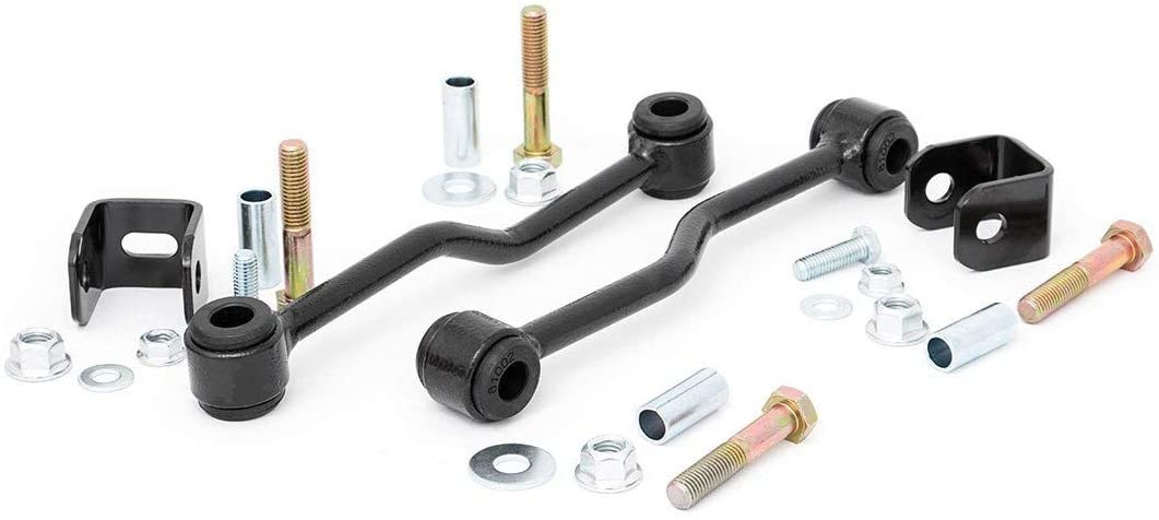 Rough Country Front Sway Bar Links (fits) 1997-2006 Jeep Wrangler TJ LJ / 84-01 Cherokee XJ | 4-5