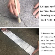 FixtureDisplays Butyl Seal Tape, RV Roof Repair Tape Marine Rubber Seal Tape Covered with Aluminium Foil (4" Width x 32.8' Length) 15301-NPF