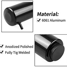 DEMOTOR PERFORMANCE Universal Radiator Coolant Aluminum Catch Tank Overflow Reservoir Black 800ml