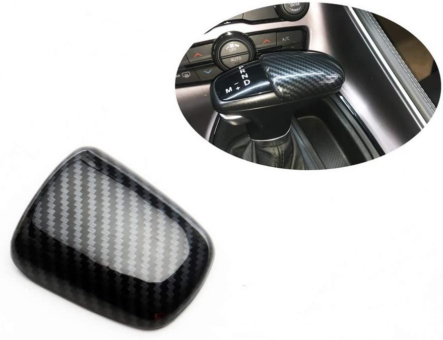 fit for 16-20 Dodge Challenger charger Gear shift knob carbon fiber look cover trim kit