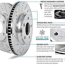 Power Stop K6075 Front and Rear Z23 Carbon Fiber Brake Pads with Drilled & Slotted Brake Rotors Kit