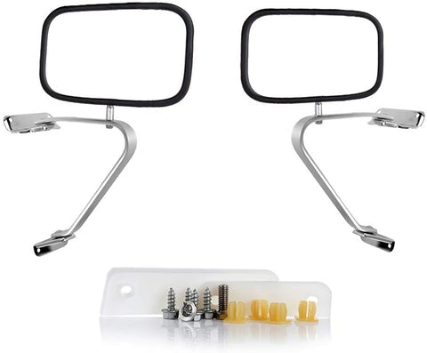 CTCAUTO Right and Left Side View Mirrors Manual Folding Compatible With 1980-1996 Ford Bronco Ford F150 Truck 1984-1990 Ford Bronco II 1980-1984 Ford F100 Truck