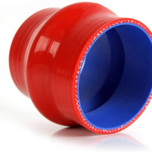 2 3/4" 70mm Straight Silicone Hose Intercooler Hump Coupler Tube Pipe Red