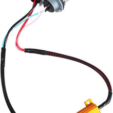FOORDAY 50W 8ohm 7440 Led Load Resistors Connector Fix Turn Signal Bulb DRL Error Free Decoder LED Canbus Decoder (2 Pcs)