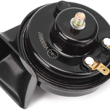 Acouto Waterproof Auto Horn 12V,Universal Car Horn 12V 105dB Truck Dynamic Speaker Monophonic Snail Black Waterproof