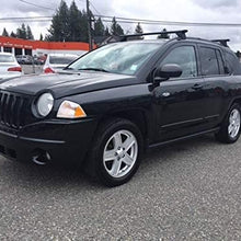 ROKIOTOEX Roof Rack Crossbars Roof Rail Cross Bars Fit 2006 2007 2008 2009 2010 Jeep Compass Rooftop Side Rails Cargo Bag Luggage Carrier Aluminum Black