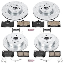 Power Stop K5869 Front and Rear Z23 Carbon Fiber Brake Pads with Drilled & Slotted Brake Rotors Kit