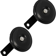 FEIPARTS Motorcycle Electric Horn 12V 105DB High Low Tone Round Horn Speaker with Bracket for Car Motorcycle Truck ATV Bike
