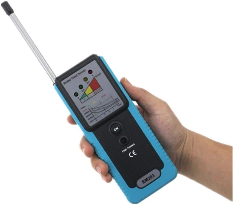 Auto Car Brake Fluid Tester Handheld Truck LED 180 Degree Pucker Build In Buzzer EM283 Multimeter Digital Tester