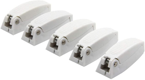 RKURCK 5 Pack Baggage Door Catch Clip Compartment Latch Holder for RV, Trailer, Camper, Motor Home Baggage Doors (White)