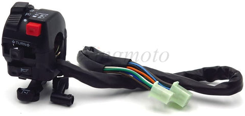 AfterMokit Replacement Turn Signal Switch for Yamaha SRZ150 SRZ125 with 7/8 inch Handlebar Left Side Horn Beam Black