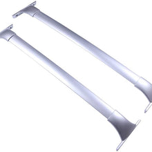 cciyu 2Pcs Universal Roof Rack Cross Bar Silver Aluminum Car Top Luggage Carrier Rails Fit for Nissan Rogue 2014-2019 2.0L 2.5L(Only Fit Models with Actual Side Rails)
