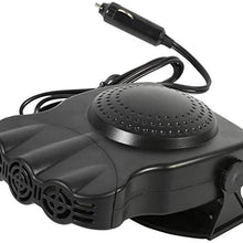 WOOLALA 12V Electric Car Heating Cooling Fan, Portable 150W Auto Window Defroster Defogger Vehicle Heater Fan with 3 Large Outlet