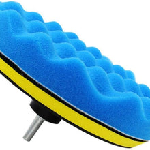 Qillu 10 Pcs Sponge Polishing Buffing Waxing Pad Kit for Car Polisher Buffer With Drill Adapter(4inch)