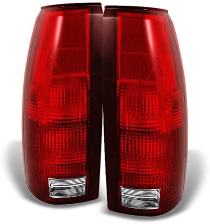 For C/K C10 Series Blazer Sierra Suburban Pickup Truck Red Clear Rear Tail Light Brake Lamps Replacement