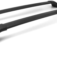 Free-Motor802 Compatible with 2017-2018 Mazda CX-5 Cross Bars, Unpainted Black Aluminum & Rubber Factory Style Top Roof Rack Crossbars